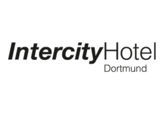 Logo des Intercity Hotels Dortmund schwarz auf weiß